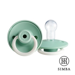 小獅王辛巴 Simba 扭扭圓型安撫奶嘴-全齡適用, 夜光/酪梨牛奶, 1個