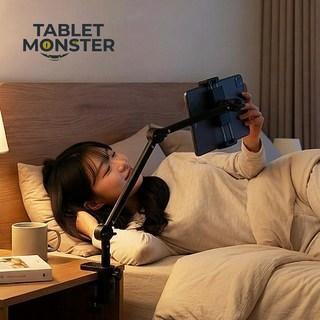 태블릿몬스터 침대 핸드폰 태블릿 거치대, 1개, 블랙, 태블릿 몬스터 거치대
