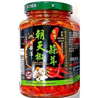 大醬軍 蒜茸朝天椒(大) 360g - 毒辣, 1個, 360L