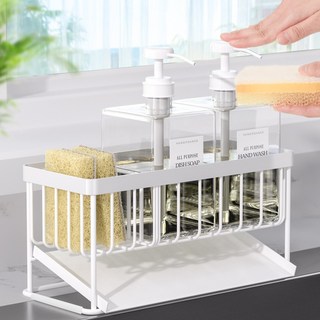 모든집 304스텐 물빠짐 화이트 주방 수세미거치대, 스텐거치대_일반형(색상:화이트), 1개