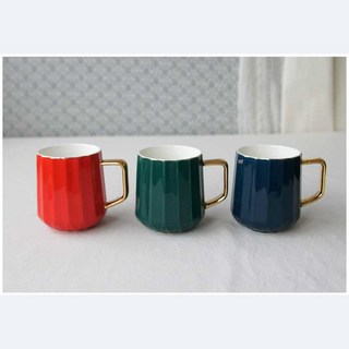 비비드 컬러풀 강렬한 머그컵 화려한패턴 캠핑용머그잔 결혼선물 선물, 빈티지블루, 1개