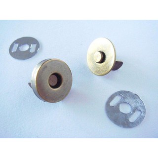 綺綺愛編織 圓形插式磁釦 14mm / 18mm 古銅色、銀色 厚款 拼布材料 五金配件, 1個