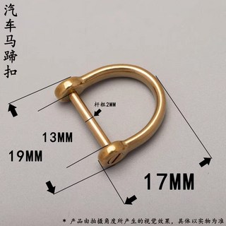 304不銹鋼 D型卸扣 (20MM 32MM 10MM 桿粗5MM), 黃銅D型小號汽車馬蹄扣, 1個