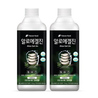 두리농산 알로에겔 진, 1L, 2개