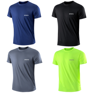 플라이 스타일 4P 반팔 티셔츠 스포츠 남여공용 기능성 드라이 라운드 4장 세트