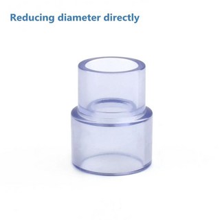 투명 티 부싱 감소 커넥터 물 공급 튜브 정원 관개 파이프 피팅, C. 40-32mm(1Pc), 2. Reducing Straight, 1개