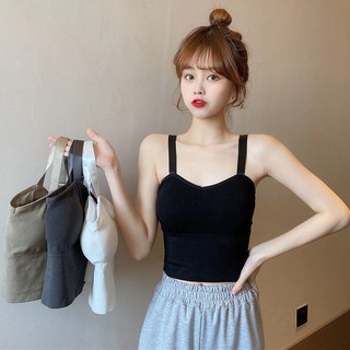 女裝帶胸墊美背防走光抹胸吊帶背心，韓版無鋼圈內搭裹胸內衣，夏季新款美背上衣