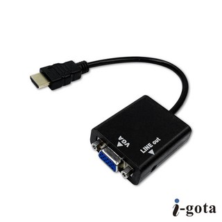 HDMI 轉 VGA 轉接頭 2K 60Hz 高清螢幕電視轉換線 D-SUB 顯示卡連接線, 1個, 本體x1_帶音效輸出