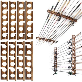 고스트혼 남성용 차고 보관 정리용 낚싯대 랙 벽 또는 천장 장착 홀더 최대 12개 보유, 8 simple 4 sets hold up 2