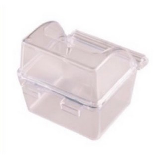 嘟嘟鳥寵物 鳥用防潑灑蛋型飼料杯 隨意式安裝 金絲雀適用, 1個