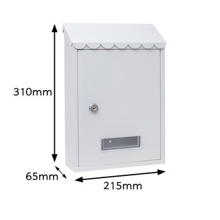 벽걸이 우체통 우편함 철제 전원주택 노란색 스탠드 마당 스탠딩 모던 열쇠 빨간색 1 2m, CMB2433화이트-키홀더