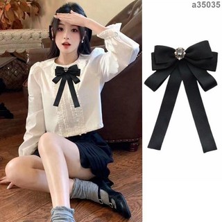 領結女小香風蝴蝶結黑色法式氣質百搭學院時尚飄帶複古別針女領花