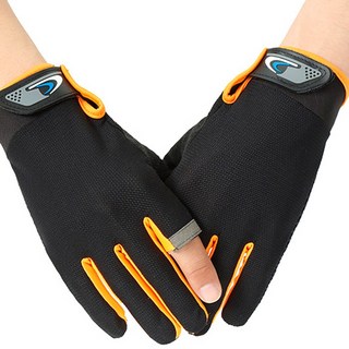 유니크 2컷 두손가락 낚시장갑 자전거 다용도 장갑, 2컷장갑-블랙