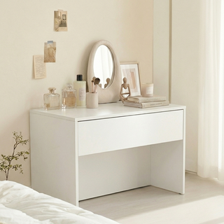 잔비오 600 좌식 화장대 서랍형 미니 수납 화장대, 화이트