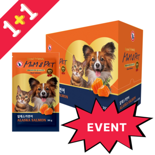 맘앤펫 리얼시리즈 알레스카연어, 연어, 30g, 20개