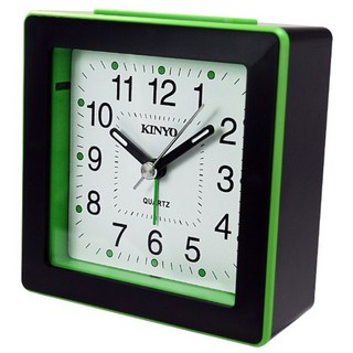 KINYO 時尚方形鬧鐘, Black