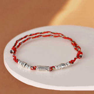 디에스 재물운 들어오는 실버 물고기 자식운 시험합격 행운 실 팔찌