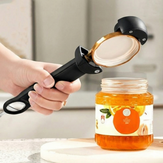 LXU 사이즈 조절 자석 부착 만능 병따개 뚜껑 따개, 1개, 블랙