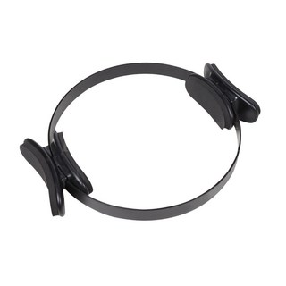 STELL 普拉提健身圈 鋼製瑜珈圈 核心訓練圈，輕巧便攜，舒適握感，全身鍛鍊, 鋼製黑色, 1個