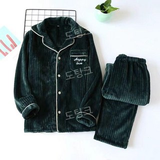 겨울 잠옷 신혼부부 파자마 세트 커플 상하의 부드러운 극세사 예쁜 수면바지 따뜻한 홈웨어