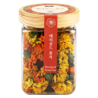 제주 수제 메리골드 꽃차 마리골드 꽃송이 용기형, 30g, 1개입, 1개