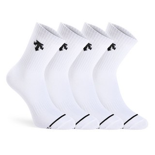 데상트 여성 버텀로고 중목양말 4P_WH, FREE, 4족세트_WH