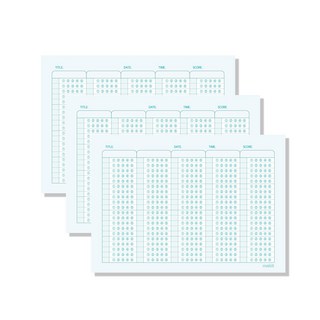 메이킷 올백 OMR 카드 메모지 사지선다 오지선다, 스카이블루, 3개