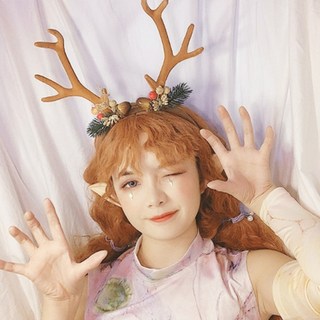 SANS 크리스마스 루돌프 사슴 뿔 머리띠, 1개