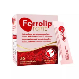 Ferrolip Forte 鐵粉 食品補充劑 30 包檸檬口味, 1個, 6盒單價【數量請按6】