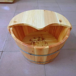 목욕통 30cm 35cm 높이 삼나무 족욕통 덮개, 25cm나무통뚜껑덮개