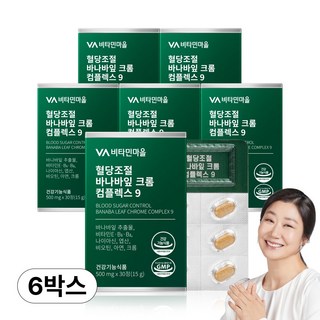 비타민마을 혈당조절 바나바잎 크롬 컴플렉스9 15g, 30정, 6개