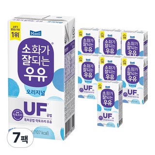 매일유업 소화가잘되는우유 오리지널, 190ml, 7개