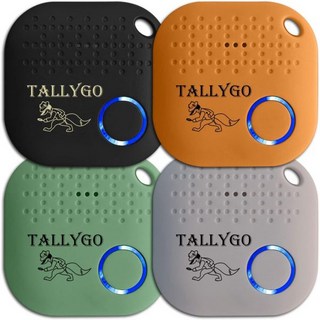 TALLYGO 블루투스 자산추적기 - 키파인더 아이템추적기 폰파인더 지갑 핸드백 백팩 수하물 엑스트라 재고목록 자산추적 태그 집계Go (TGTracker Mult, TG_Tracker Multi-Color 4-Pack