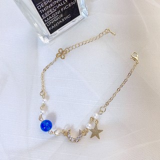 鴻利首飾廠 精緻百搭星星珍珠鋯石氣質手鏈 ins小衆設計高級感閨蜜首飾