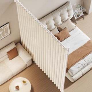 원룸 사무실 무타공 공간분리 파티션 칸막이 행거 가림막 이동식 2203_EA, 90-150(cm)-커튼미포함