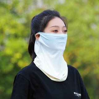 網眼防曬冰絲頭巾 冰涼透氣圍脖 釣魚魔術面巾 脖套男女騎行