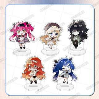 鳴潮 澄空漫頻快閃店 周邊 卡提希婭 尤諾 仇遠 露帕 立牌 mc澄空漫頻Q版5個背景雙插大立牌, 1個, mc澄空漫頻Q版5個背景雙插大立牌18cm/Q版7cm