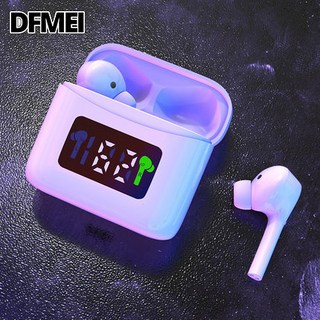 DFMEI 新款數顯藍牙耳機 tws入耳式降噪防水高音質超低延遲智能觸控耳機, ANC高配版, J5白色