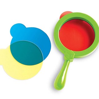 유아 색깔공부 돋보기모양 칼라 렌즈장난감 색깔섞기 원색렌즈, 1개