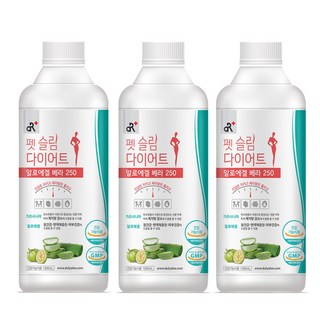 DR+ 펫슬림 다이어트 알로에겔 베라250 오리지널 건강즙, 3개, 1L