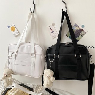 日系JK制服包包學生少女單肩斜挎包手提休閑二次元通勤包, 黑色（無掛件）,主圖款