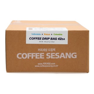 커피세상 드립백 콜롬비아 케냐 인도네시아 캠핑커피, 1세트, 11g, 42개입