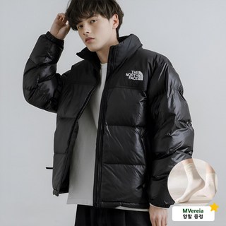 노스페이스 눕시 패딩 숏 푸퍼 자켓 점퍼 블랙 COCOBLNAK 양말증정