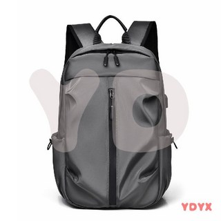 跨境休閒雙肩包男韓版潮流大學生書包時尚簡約通勤輕便電腦包現貨