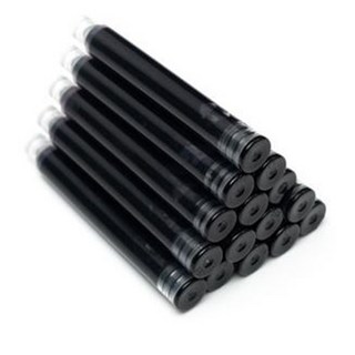憶香許快樂購 鋼筆墨囊 3.4mm 常用口徑 替換墨水 學生墨水 10個/包 多種款式, 黑色墨囊（10/包）