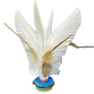 毽子 毽子毽球學生毽子成年人白色鵝毛大白毽羽毛高彈力, 1個, 鵝毛大白毽子（16cm）,4個裝