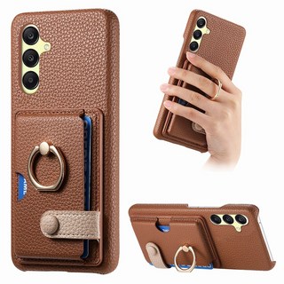 테일즈 갤럭시S24 FE 케이스/SM-S721 카드포켓 메탈링 가죽 케이스 "기종 필히 확인하세요"