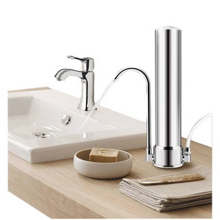 史蒂夫系列臺式淨水器，304不鏽鋼材質，保留礦物質，深度過濾，即時直飲, 阻垢款一機三芯（碳棒款）