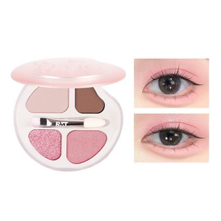 PINKCAT 羅小曼四色臥蠶盤 粉嫩感甜妹 臥蠶粉 高光 臥蠶筆 提亮 眼影 綜合盤 陰影 細節 暈染, 羅小曼四色臥蠶盤｜05甜野莓, 1個