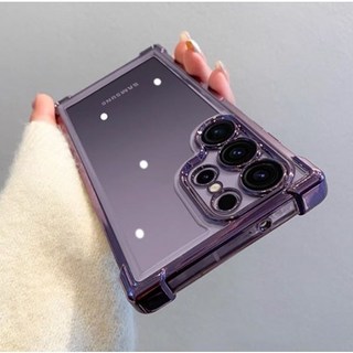 시선레드 갤럭시 투명 클리어 엣지 메탈 범퍼 심플 케이스